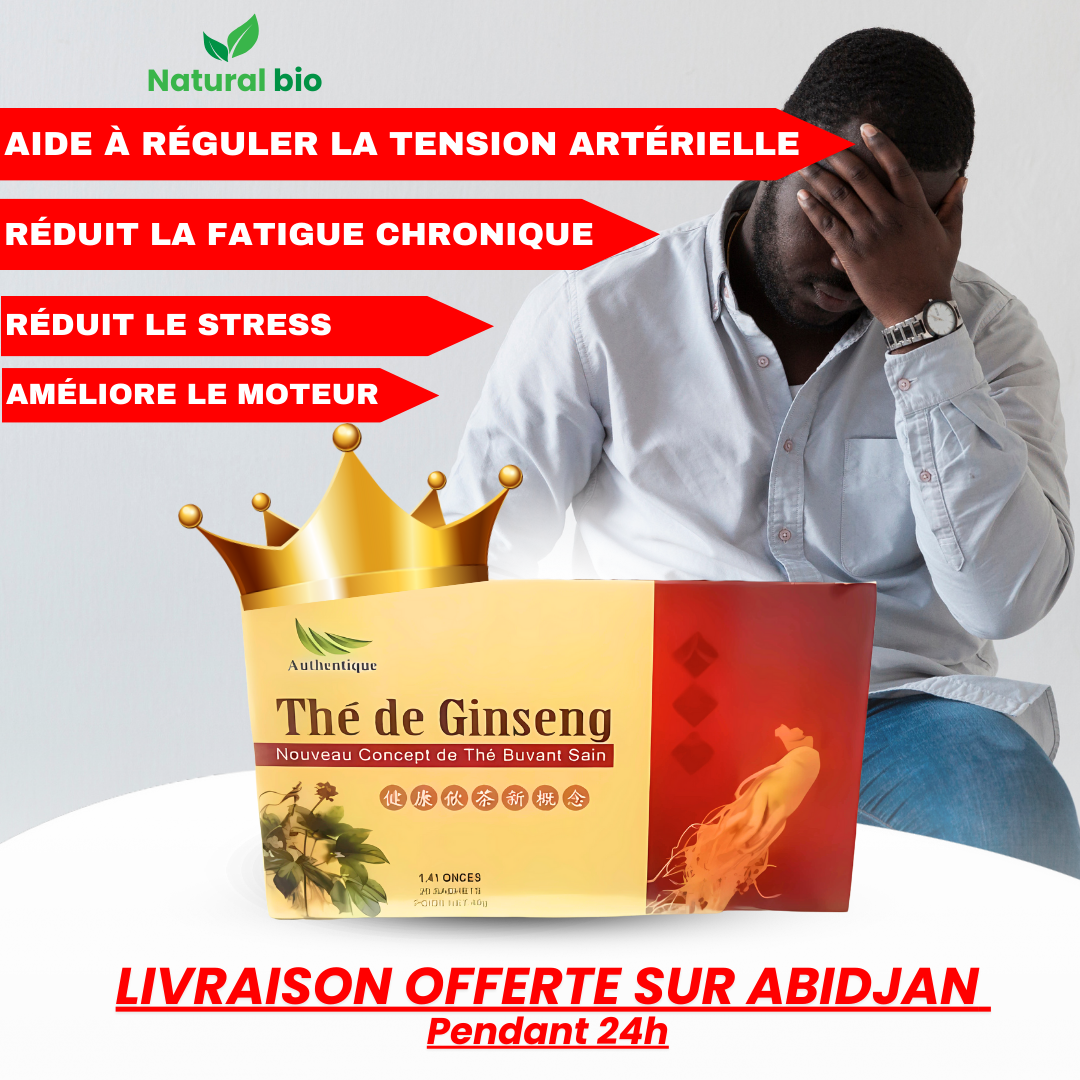 Thé Ginseng : Pack de 20 Thés Contre la Fatigue et la Perte de Puissance Sexuelle
