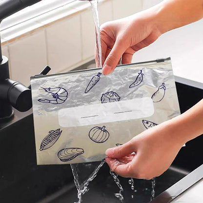 Pack de 30 Sacs de Conservation en Aluminium Réutilisable et Fermable  - Parfait pour Stocker et Protéger Vos Aliments!